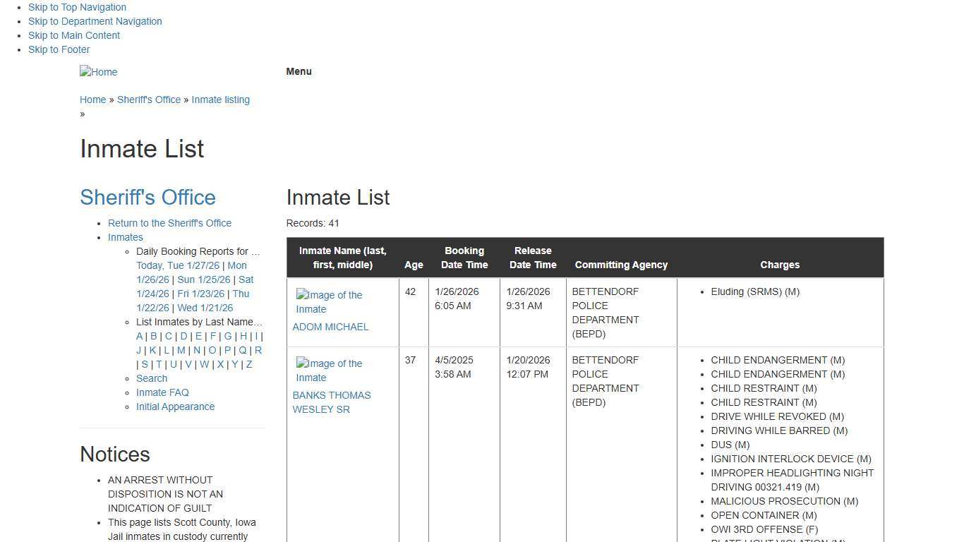 Inmate List